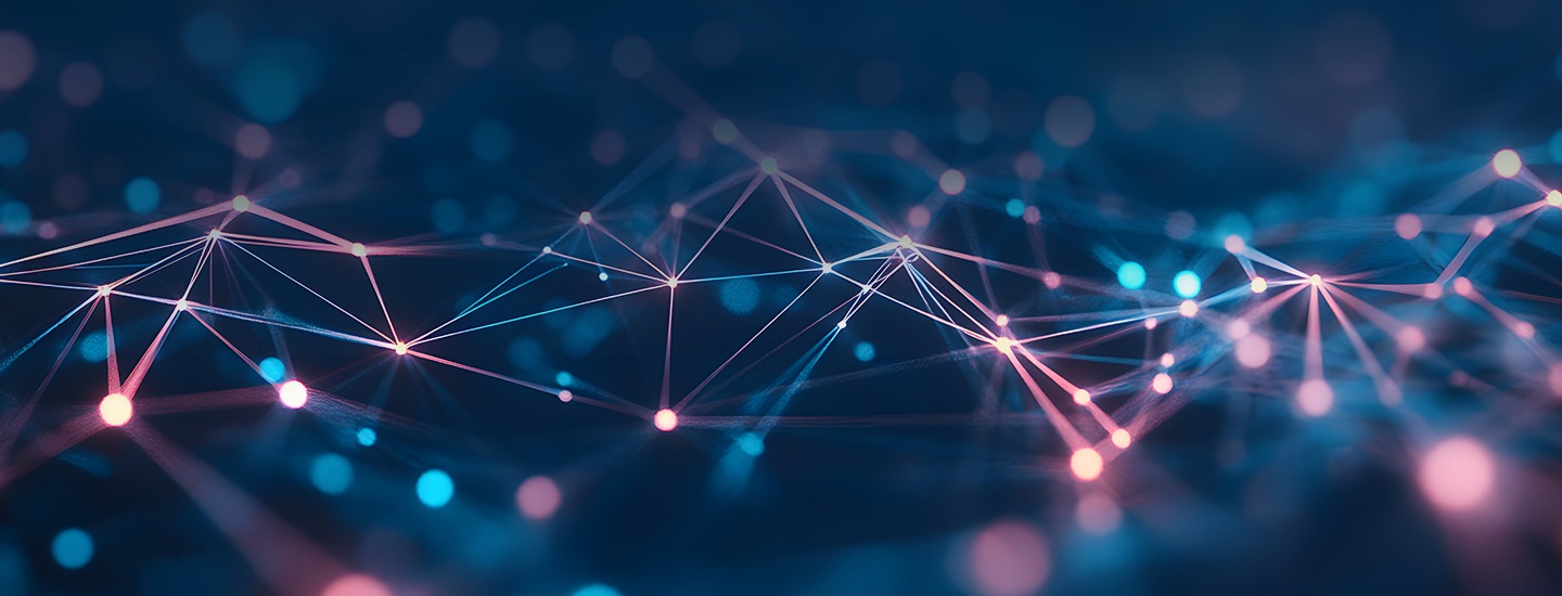 Abstract visualization of data architecture layers illustrating semantic enrichment and context-aware profiling.